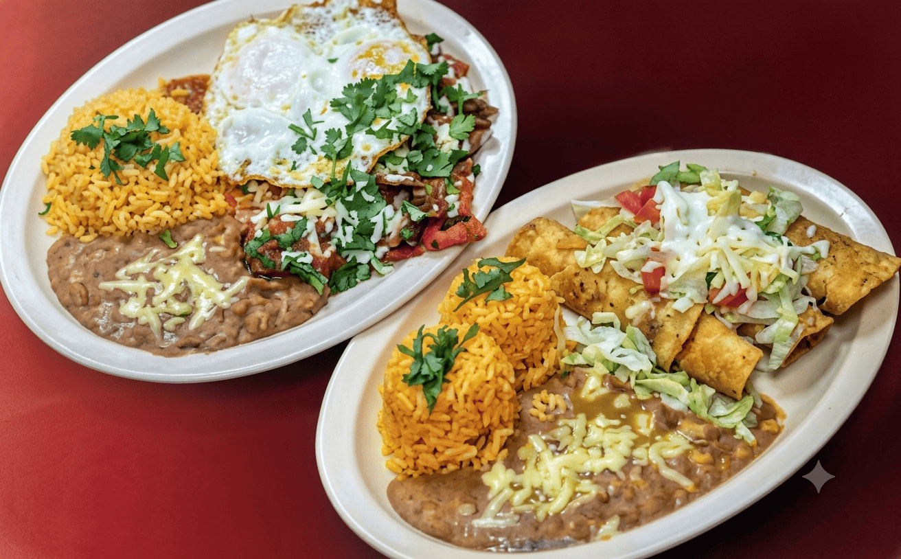 A Mexican breakfast plate